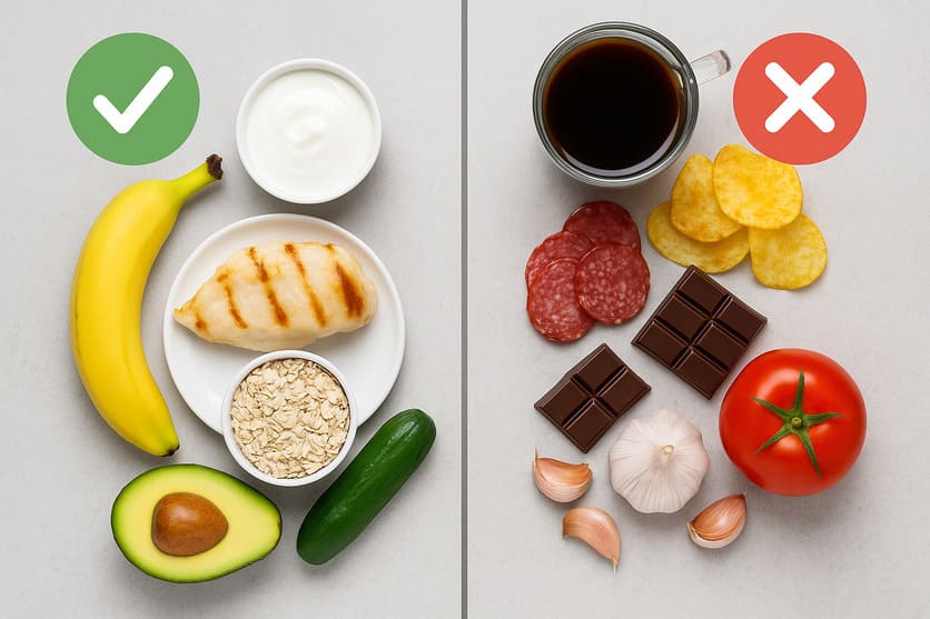 alimentazione e dita per reflusso: cosa mangiare e cibi da evitare